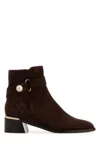 Jimmy Choo Brown Suede Noor 45 Ankle Boots In Brown