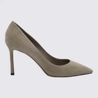 Jimmy Choo Brown Suede Pumps In Beige