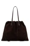 Jimmy Choo Large Suede Drawstring Tote Bag