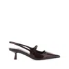 Jimmy Choo Didi 45 Slingback In Brushed Leather In Brown