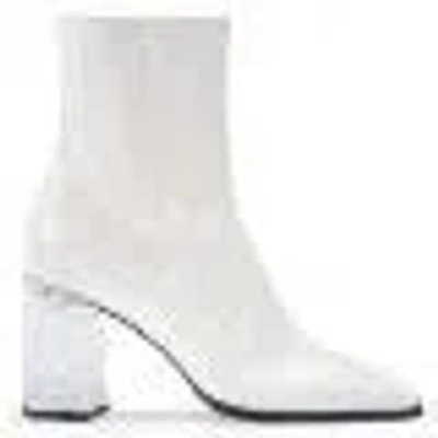 Jimmy Choo Bryelle 85 Leather Ankle Boots In White