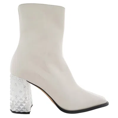 Jimmy Choo Bryelle 85 Leather Ankle Boots, Brand Size 36 ( Us Size 6 ) In Transparent