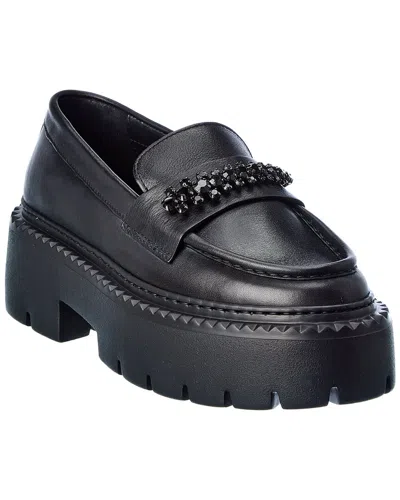 Jimmy Choo Bryer Leather Loafer In Black