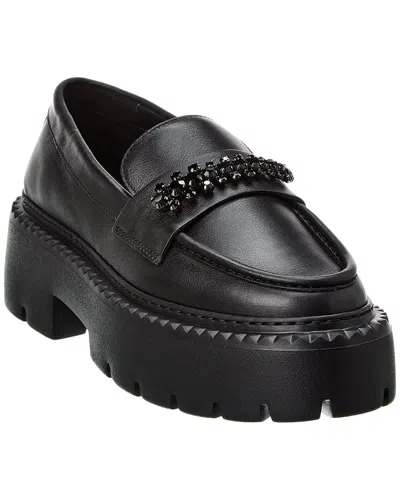 Jimmy Choo Bryer Leather Loafer In Black