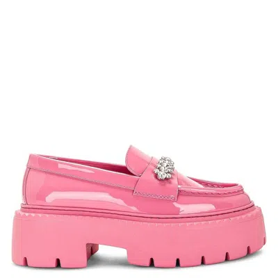 Jimmy Choo Bryer Patent Leather Chunky Loafers In Pink