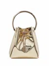 Jimmy Choo Bon Bon Metallic-effect Bucket Bag