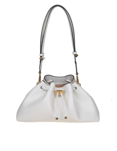 Jimmy Choo Bucket Bag In Milk Color Leather In White