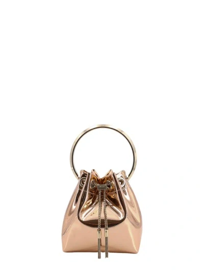 Jimmy Choo Bucket Bag With Mirrored Effect In Neutrals