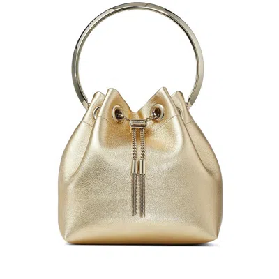 Jimmy Choo Bucket Bags In Gold