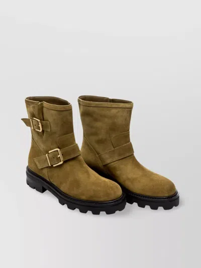 Jimmy Choo Buckle Detail Mid-calf Boots