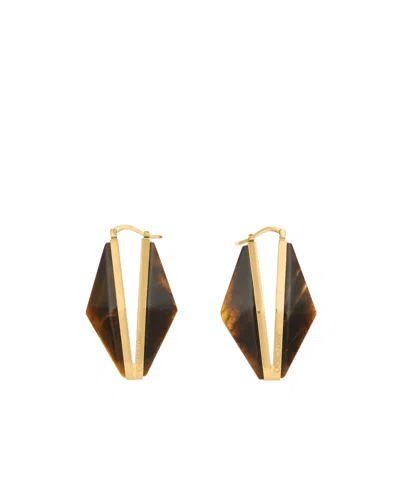 Jimmy Choo Buckle Earrings In Golden