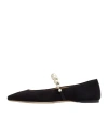 Jimmy Choo Buckle Flats In Black