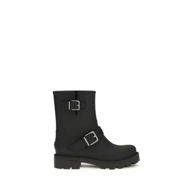 Jimmy Choo Buckled Tpu Rain Boot In Black