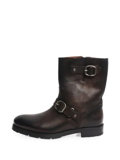 Pre-owned Jimmy Choo Buckle-detail Boots In Black