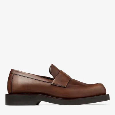 Jimmy Choo Buff Loafer In Brown