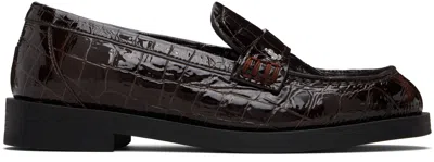 Jimmy Choo Burgundy Ivy Loafers In Brown