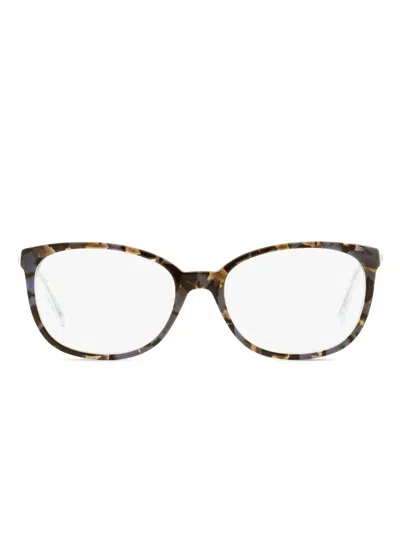 Jimmy Choo Butterfly-frame Glasses In Brown