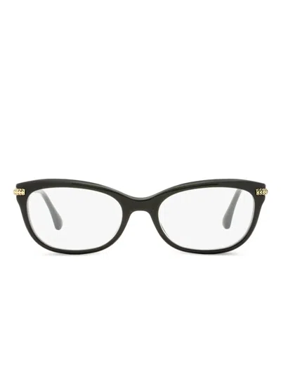 Jimmy Choo Butterfly-frame Glasses In Schwarz