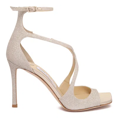 Jimmy Choo Calf And Goat Sandals In Neutral