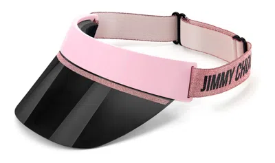 Jimmy Choo Calix Logo-branded Visor Sunglasses In Pink