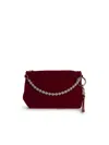 Jimmy Choo Callie Burgundy Velvet Bag