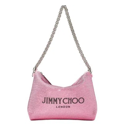 Jimmy Choo Callie Crystal Embellished Shoulder Bag In Purple