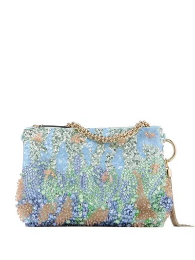 Jimmy Choo Callie Crystal-embellished Clutch Bag In Blue