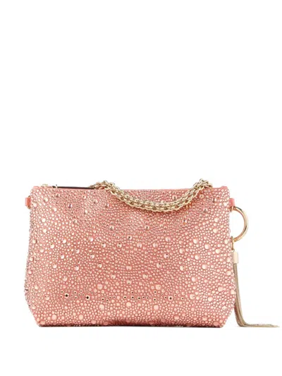 Jimmy Choo Callie Crystal-embellished Clutch Bag In Pink