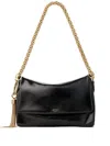 Jimmy Choo Callie Flap Chain Tassel Shoulder Bag In Black