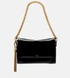 Jimmy Choo Callie Flap Leather Shoulder Bag In Black
