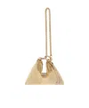 Jimmy Choo Mini Callie Metallic Shoulder Bag In White