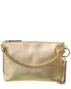 Jimmy Choo Callie Metallic Leather Pouch In Gold