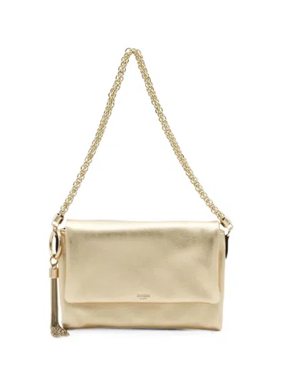 Jimmy Choo Callie Metallic Tassel Clutch Bag In Orange