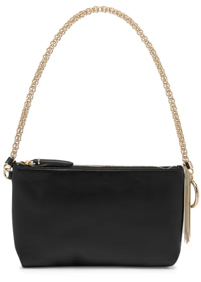 Jimmy Choo Callie Mini Leather Shoulder Bag In Black