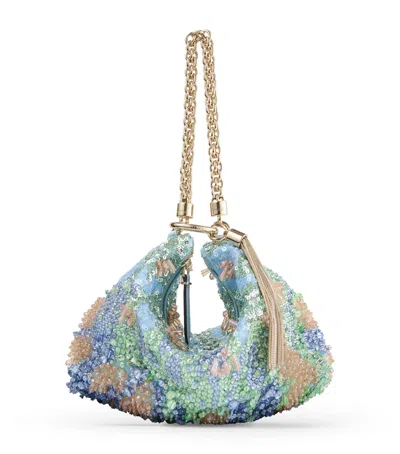 Jimmy Choo Callie Satin Embellished Clutch Bag In Pink
