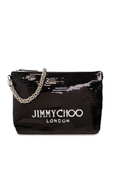 Jimmy Choo Callie Sequinned Shoulder Bag In Black