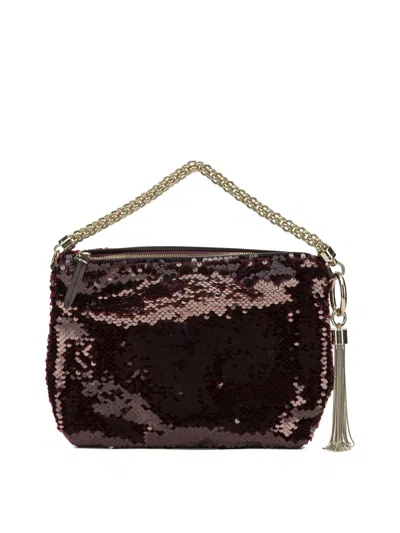 Jimmy Choo "callie" Small Handbag In Bordeaux