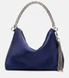 Jimmy Choo Callie Small Satin Clutch In Blue