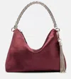 Jimmy Choo Callie Small Satin Clutch In Burgundy