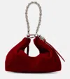 Jimmy Choo Callie Medium Velvet Shoulder Bag In Red