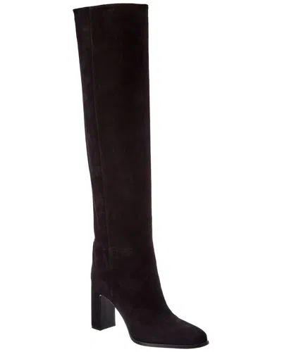 Jimmy Choo Caly 85 Suede Over-the-knee Boot In Brown