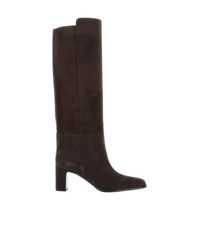 Jimmy Choo Caly Kb 65 Boots With High Heel And Leather Sole In Brown