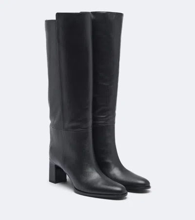 Jimmy Choo Caly Leather Knee-high Boots In Black