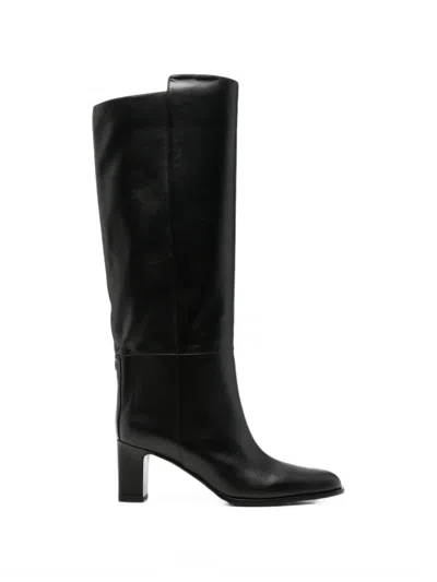 Jimmy Choo Caly Leather Knee-high Boots In Black