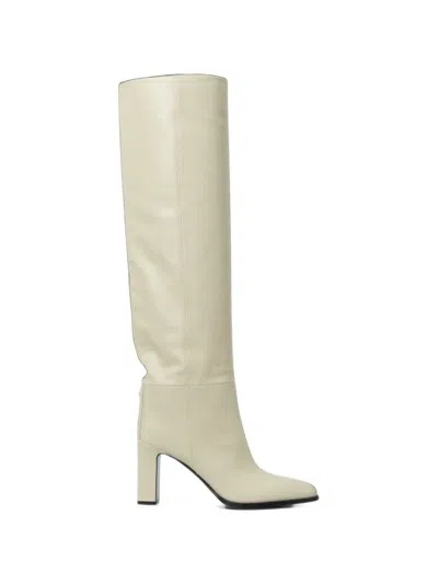 Jimmy Choo Caly 85 Over-the-knee Leather Boots In White