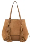 Jimmy Choo Borsa Shopping Diamond In Pelle Scamosciata Cammello  Donna