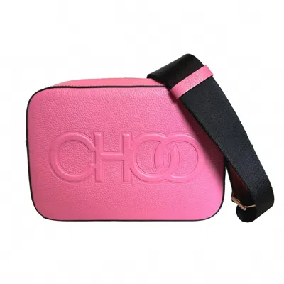 Jimmy Choo Camera Crossbody Bag In Peony Pink