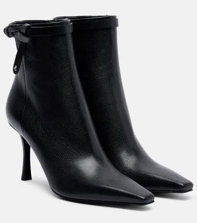 JIMMY CHOO CAMIE 85 CUTOUT LEATHER ANKLE BOOTS
