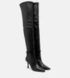 Jimmy Choo Camie 85 Leather Over-the-knee Boots In Black