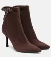 Jimmy Choo Camie 85 Suede Ankle Boots In Brown